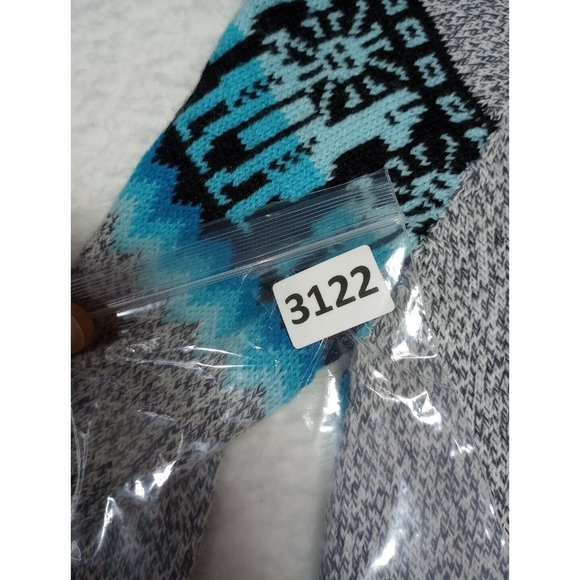 Ecologic Arts 100% Alpaca Wool Sweater Size Large Pullover Turquois/Gray Soft - Picture 14 of 14